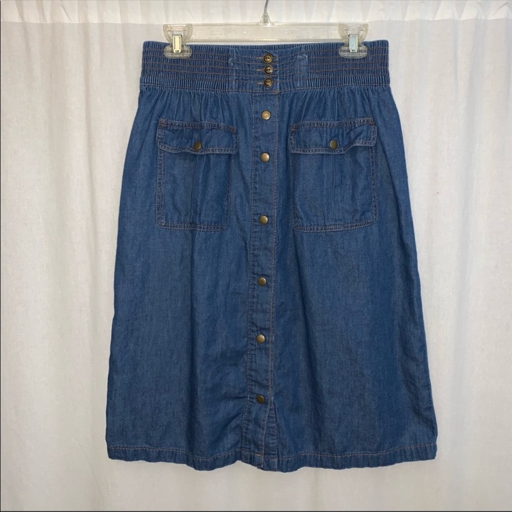 Life in Progress Jean midi skirt